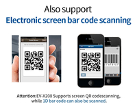 Megapíxel-escáner de código de barras 2D, lector de código de barras con cable, lector de código de barras QR manual de alta gama, QR, código PDF, Industrial