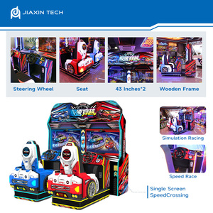 Simulador de Conducción Metálico Comercial 'Speed <span class=keywords><strong>Crossing</strong></span>' para Centros de Juego y Parques de Diversiones, Juego de Carreras Operado con Monedas - Product Image 5