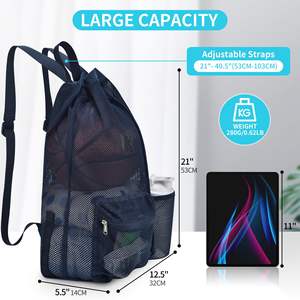Mochila de Buceo de 30L, Impermeable, para Snorkel, Natación, Ríos, Deportes Acuáticos, con Compartimento Seco/Húmedo para Aletas - Product Image 2