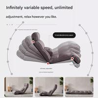 Sofá Curvo de Tela Kino para Sala de Estar o Dormitorio, Sofá Ergonómico Extensible con Soporte para Espalda, Cuello y Piernas, Ideal para Ocio y Entretenimiento