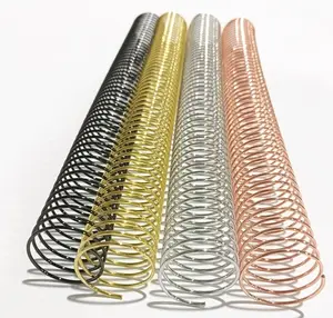 Max 2'' electroplated silver gold rose gold notebook Metal single coil Loop binding wire single steel spiral