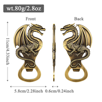 Ouvre-bouteille en métal plat Dragon en gros – Cadeau unique pour homme, papa, mari – Idéal pour la fête des pères, anniversaire, fournitures de fête