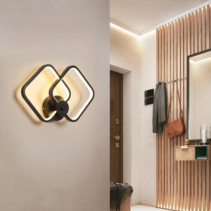 가장 저렴한 북유럽 현대 빈티지 호텔 장식 벽 마운트 램프 조명 인테리어 럭셔리 골동품 황금 보안 벽 램프 조명