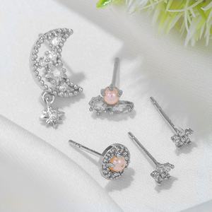 Ina holesale 5 Pieces et arring TUDS Old ROP arrings oon & Ars tars ASS Rass ininimalist Piercing tud ETS iift For om - Product Image 5