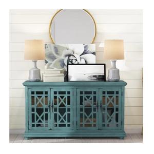 <span class=keywords><strong>Aparador</strong></span> de almacenamiento con relieve <span class=keywords><strong>blanco</strong></span>, armario alto desgastado decorativo para granja, con patrón tallado Floral, 10 armario antiguo para sala de estar - Product Image 3