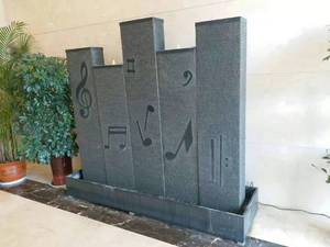 Grandes fontaines d'eau en granit à <span class=keywords><strong>surface</strong></span> rainurée, sculptées à la main, pour jardin, parc, aménagement paysager - Product Image 1