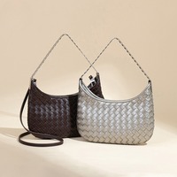 Sac bandoulière de luxe en PU pour femme, motif géométrique, style européen-américain, avec fermeture éclair et chaîne