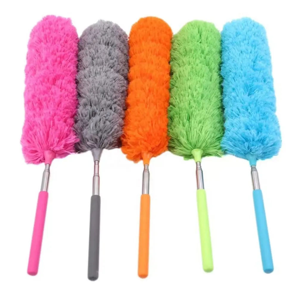 2.5m Microfiber Cleaning Brush Telescopic Handle Car Duster Brush With Bendable Head Washable Microfiber Cleaning Products