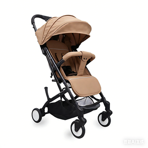 Carriola Plegable de Aluminio Ligera con un Botón, Cinturón de Seguridad de 5 Puntos, para Bebés, con Barra - Product Image 3