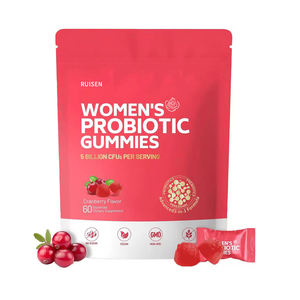 Bonbons de santé de qualité supérieure à la saveur de canneberge Gommes probiotiques pour femmes Supplément de probiotiques vaginaux naturels pour les femmes PH Balance - Product Image 1