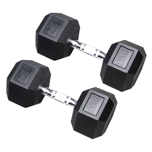 Logo personalizzato 15kg esagonale manubrio Fitness attrezzature per il Bodybuilding ferro materiale in acciaio con rivestimento in gomma per uso domestico palestra - Product Image 1