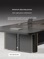 Grande table de conférence moderne simple avec combinaison de chaises bureau en bois pour la négociation pour la salle