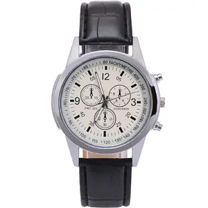 Heren Lederen Analoge Quartz Horloges Blue Ray Horloge 2021 Mannen Top Brand Luxe Casual Horloges