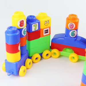 Ensemble de grands blocs de construction en plastique avec sac STEM Jouets éducatifs de bricolage Jouets d'apprentissage préscolaire pour enfants Jouets de construction pour garçons et filles - Product Image 4