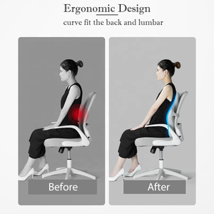 Hình Dạng Tai Thỏ Ergonomic Trở Lại Gối Bộ Nhớ Chỉnh Hình Foam Back Lumbar Hỗ Trợ Cushion - Product Image 2