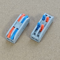 Connecteur de câblage à levier PCT-2-2 2 entrées 2 sorties 32A 250V, bornier électrique à connexion rapide pour fils de 0,2-2,5 mm²