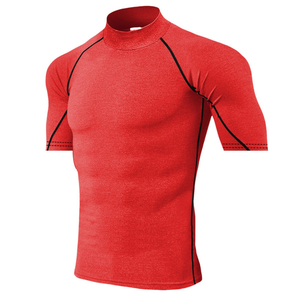 <span class=keywords><strong>T</strong></span>-<span class=keywords><strong>Shirt</strong></span> a Compressione 90% Poliestere 10% Spandex con Logo Personalizzato Abbigliamento da Allenamento per Basket Calcio Training Sport <span class=keywords><strong>Palestra</strong></span> - Product Image 4