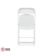 Prix de gros Chaises pliantes blanches pour l'extérieur Fête de camping Chaise pliante en plastique portable pour manger