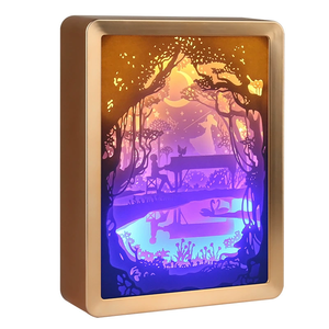 Lãng mạn Đàn Piano tưởng tượng Giấy cắt hộp Đèn LED Đèn Trang chủ trang trí <span class=keywords><strong>3D</strong></span> bóng đèn LED ánh sáng ban đêm cho món quà giáng sinh - Product Image 1
