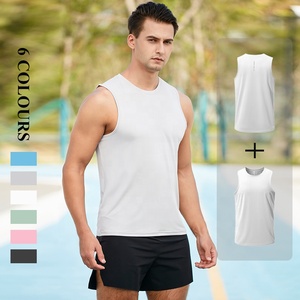 Camiseta sin mangas de verano para hombre, ropa deportiva estampada de talla grande personalizada de secado rápido para entrenamiento en pista y campo - Product Image 3