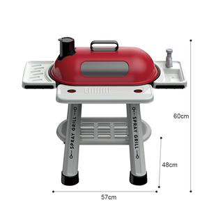 צעצועים מטבח מעמידים פנים לשחק צעצוע גריל צעצוע עם עשן עשן ועשן בישול קל ערכת משחק לילדים - Product Image 2