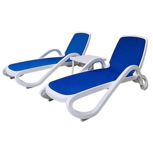เก้าอี้ชายหาดพลาสติกพับได้แบบพกพา สีน้ำเงินและสีกากี สำหรับกลางแจ้ง คุณภาพสูง หรูหรา ราคาส่งจากโรงงาน - Product Image 2