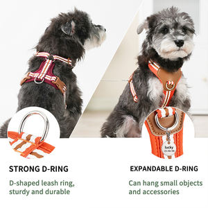 Arnés de lujo para mascotas, conjunto de correa para perros, arnés de nailon para perros, chaleco para perros grandes, nuevo chaleco de entrenamiento deportivo, diseño de cuero de estilo - Product Image 2