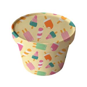 ZY Factory Happy for Kids Paper Snack Bowl Couvercles supérieurs Heavy Duty Microwavable Jetable Ice Cream Cup Soup Cookies to Go Food Bowl - Product Image 1