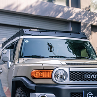 Porte-bagages de toit aérodynamique à profil bas pour FJ Cruiser 2007+ Plateforme de chargement en aluminium Panier modulaire tout-terrain Accessoires 4x4