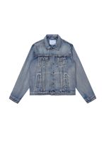 Nouvelle veste en jean vintage coupe-vent écologique pour l'hiver, bleue, style hip-hop, multi-poches, personnalisable, pour le skateboard et le travail.