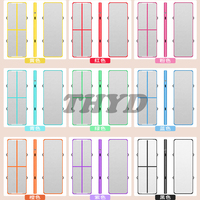 Piste de gymnastique gonflable 12m x 2m x 20cm pour clubs de cheerleading, studios de danse, programmes mobiles et usage domestique