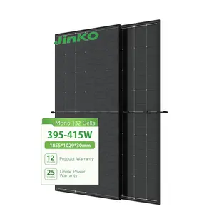 Euromarkt Jinko N-Type Hoge Efficiëntie Halfcellen Volledig Zwart Zonnepaneel 420W Mono Pv Module Met Lange Garantie