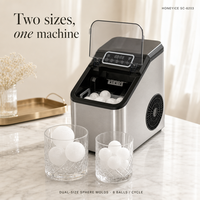 Machine à glaçons automatique en acier inoxydable 304 pour restaurant, bar, hôtel, certifiée GS CE ETL, sphères rondes transparentes comme du cristal