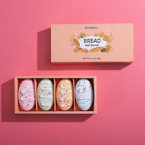 Bombes <span class=keywords><strong>de</strong></span> bain écologiques en forme <span class=keywords><strong>de</strong></span> <span class=keywords><strong>pain</strong></span>, effervescentes, parfumées, lot <span class=keywords><strong>de</strong></span> 4, coffret cadeau pour la relaxation corporelle - Product Image 1