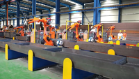 Robot de soldadura automático para vigas H de acero estructural y consolas de grúas, con riel de pórtico de 9m