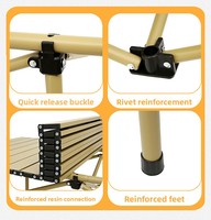 Table pliante portable d'extérieur en acier au carbone, ultralégère, pour pique-nique, camping, barbecue