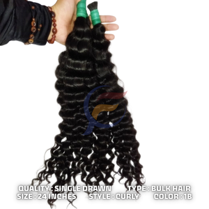 Vente bouclée en vrac Cheveux vierges bruts à cuticule alignée Vente en gros de produits Acheter en vrac Extensions de cheveux 100 cheveux humains - Product Image 4