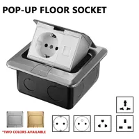 Prise de sol escamotable de type caché EU/FR/US/UK/Universelle, interrupteurs électriques en acier inoxydable pour maison, bureau, table
