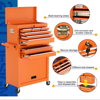 Chariot à outils en acier laminé à froid à 8 tiroirs, armoire à roulettes, options OEM/ODM/OBM, conception détachable pour le rangement en atelier/garage