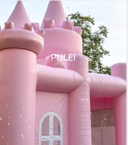 Château gonflable rose pour filles, idéal pour les anniversaires <span class=keywords><strong>et</strong></span> les mariages, avec toboggans <span class=keywords><strong>et</strong></span> structure de saut, parfait pour les écoles <span class=keywords><strong>et</strong></span> les événements. - Product Image 5
