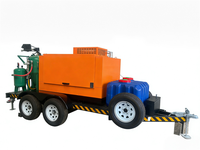 Machine de sablage mobile sans poussière DB800 montée sur remorque avec compresseur d'air diesel pour le nettoyage sur site
