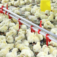 ZZ LM58 Abreuvoir pour animaux, ligne d'abreuvement pour volailles, fontaine générale, abreuvoir à tétine pour poulets, gobelet anti-goutte pour tuyau PVC rond de 25 mm