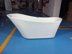 Bañera Acrílica Independiente Rosemont de Estilo Moderno, Ecológica, con Desagüe Incluido, para Baño Relajante, Diseño Cuadrado Blanco - Product Image 3