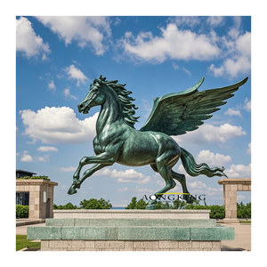Gran Jardín, Artesanía en Metal, Estatua <span class=keywords><strong>de</strong></span> Caballo, Escultura <span class=keywords><strong>de</strong></span> Pegaso <span class=keywords><strong>de</strong></span> Bronce para Decoración <span class=keywords><strong>de</strong></span> Jardín - Product Image 1
