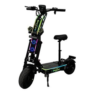 Prix de Fabrication Promotionnel Trottinette Électrique Pliante 72V 110km Double Moteur Accélérateur Rotatif avec Remorque Alimentaire et Panier - Product Image 1