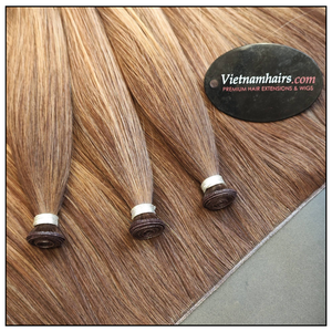 Extensions de cheveux humains professionnelles Genius Weft, douces et lisses, cheveux Remy, fabrication OEM disponible depuis le Vietnam - Product Image 2