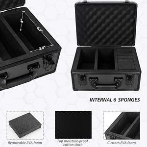 Étui pour cartes classées - Boîte de rangement pour cartes classées en aluminium compatible avec 100 plaques de cartes, l'étui pour cartes de sport convient aux PSA, CSG, - Product Image 5
