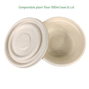 Томатный биоразлагаемый сахарный тростник, сахарный тростник, растительные волокна, чаши, одноразовая прозрачная суповая чаша 500 мл 17 унций - Product Image 5