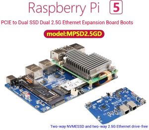 Carte de développement GGDX MPSD2.5GD pour <span class=keywords><strong>Raspberry</strong></span> Pi 5 avec lecteur de démarrage gratuit, extension PCIe G Ethernet SSD, compatible avec le boîtier BGA BCM2712 - Product Image 4