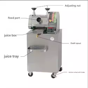 Extracteur de jus de canne à sucre commercial 300 kg/h en acier inoxydable 304, moteur 220/380V, facile à utiliser, garantie 1 an - Product Image 6